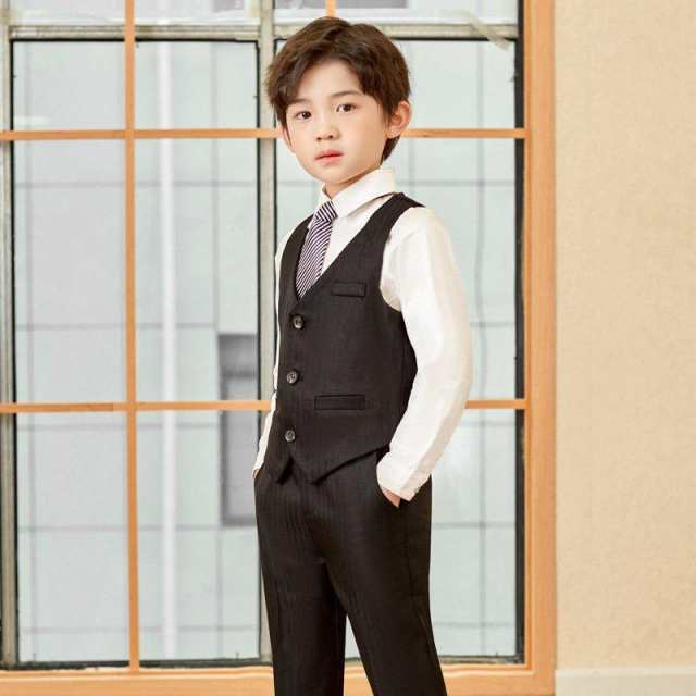 小学校 卒業式 子供服 入学式 スーツ 男の子 キッズ ワイシャツ ネクタイ ブレザー ベスト ズボン