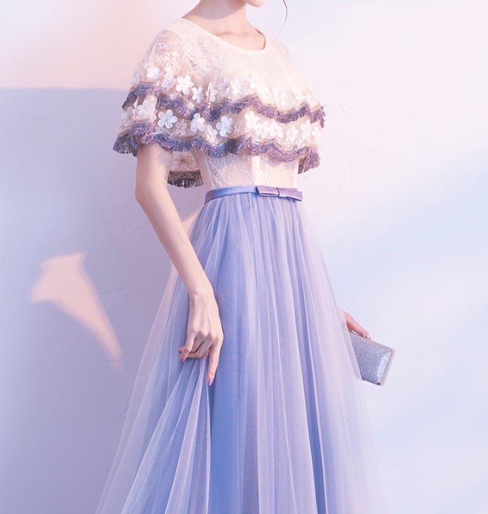 韓国 ファッション 大きいサイズ ロングドレス パーティードレス レース 透け感 花柄 お呼ばれ 結