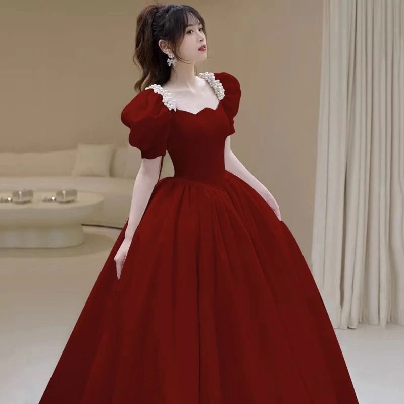 プリンセスウェア花嫁プリンセスドレス2025婚約ドレス女性小さな結婚式のお返し