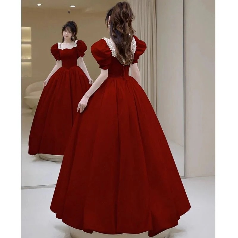 プリンセスウェア花嫁プリンセスドレス2025婚約ドレス女性小さな結婚式のお返し