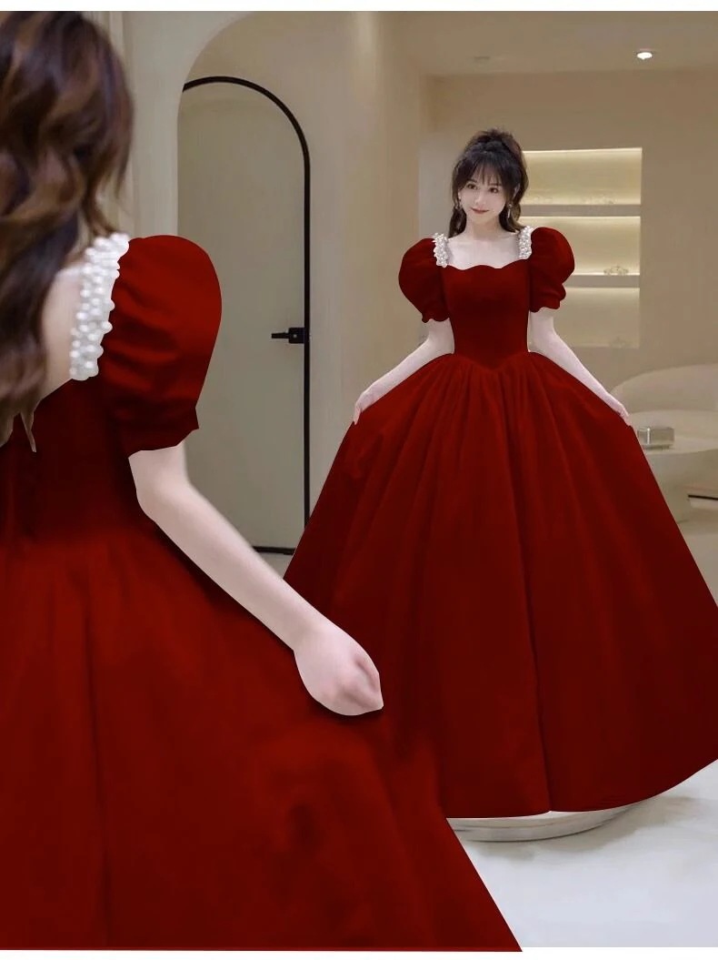 プリンセスウェア花嫁プリンセスドレス2025婚約ドレス女性小さな結婚式のお返し