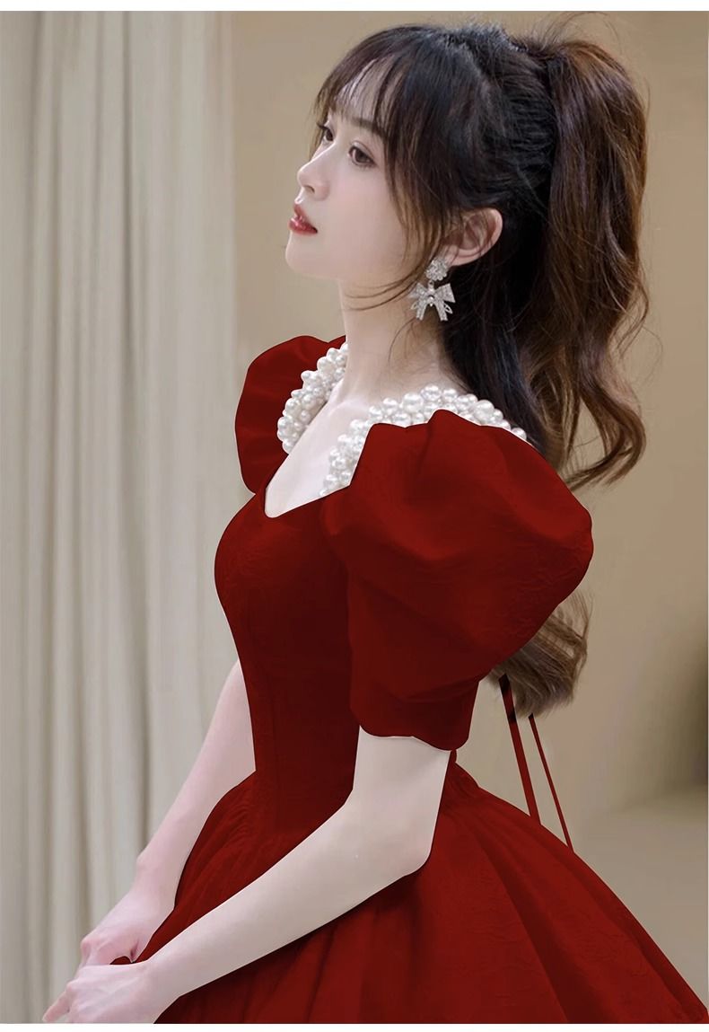 プリンセスウェア花嫁プリンセスドレス2025婚約ドレス女性小さな結婚式のお返し