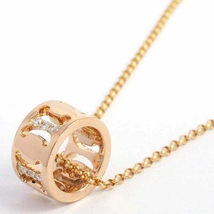 【新品仕上げ済み】【新品同様】セリーヌ トリオンフ 透かしリング K18PG ダイヤモンド 【ペンダント】