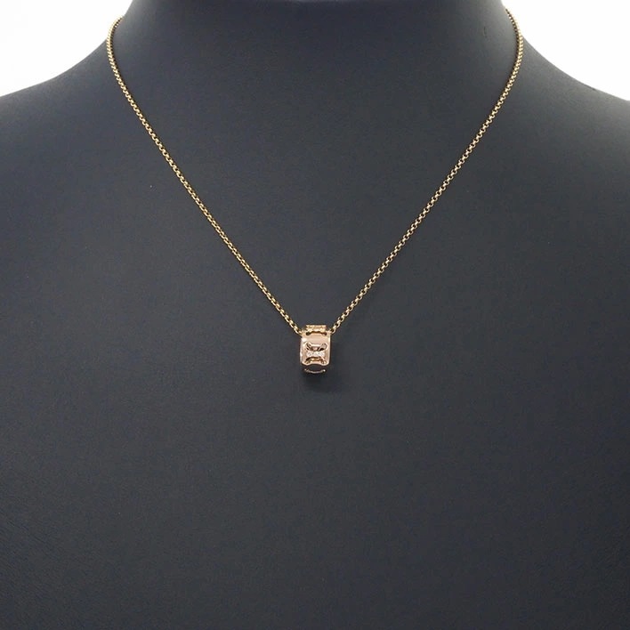 【新品仕上げ済み】【新品同様】セリーヌ トリオンフ 透かしリング K18PG ダイヤモンド 【ペンダント】