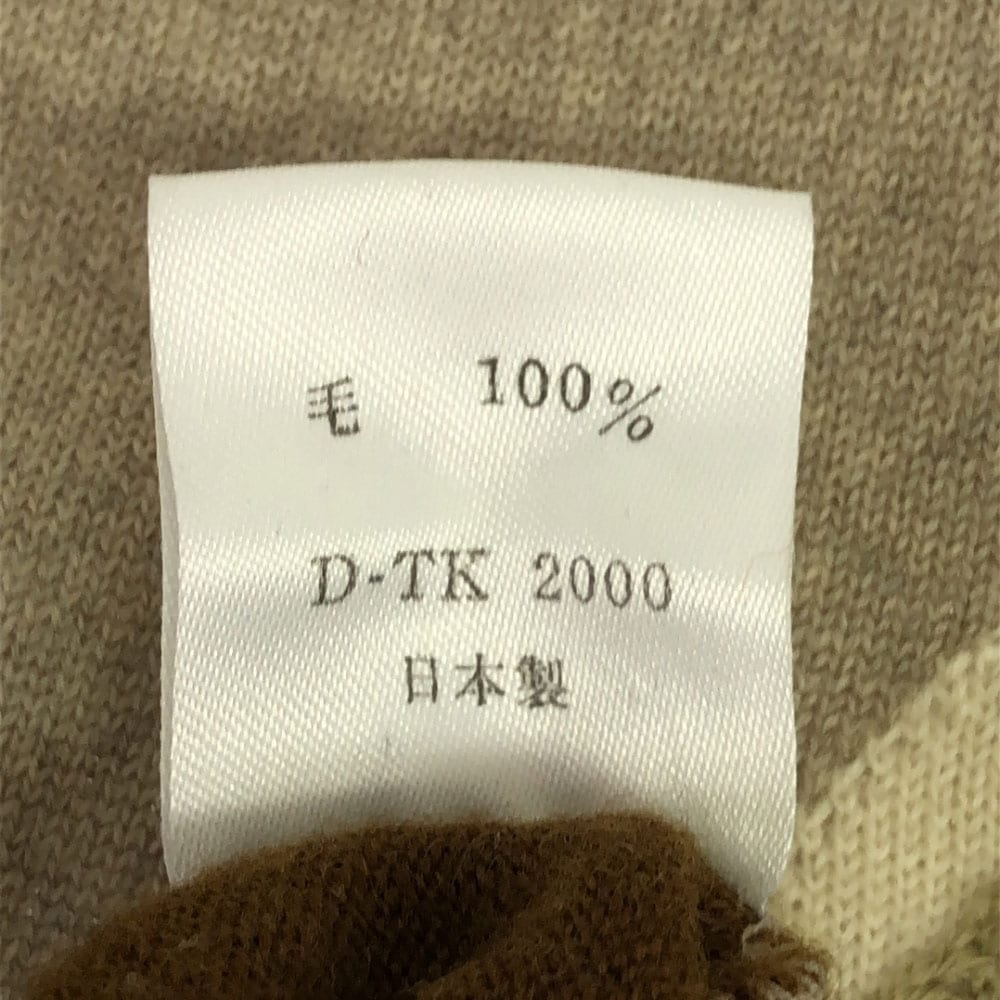 90s オールド ゴルフ 長袖 セーター 1 ベージュ×ブラウン GOLF ニット 日本製 ウール メンズ