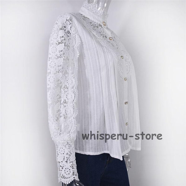 Qoo10] シャツ ブラウス 花柄レース トップス