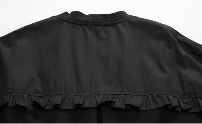 完売御礼アウター ジャケット ブルゾン レディース おしゃれ 大人可愛い ブラック モノトーン 長袖 マニッシュ ナイロン 大きめ オーバーサイズ カジュアル 大人かわいい こなれ感 インスタ映え ア