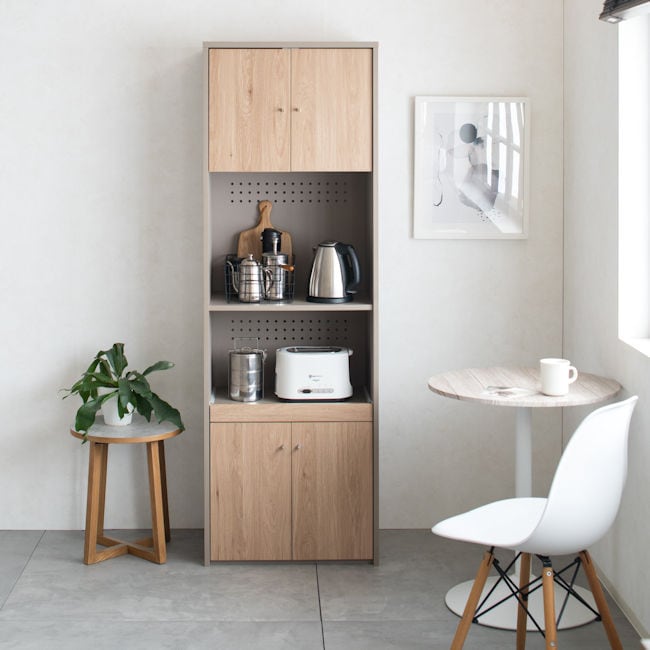 レンジ台「シュランク」幅60cm キッチン収納 レンジボード高さ180（672）