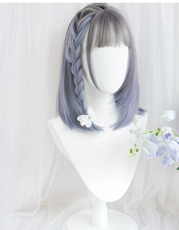 ウィッグ フルウィッグ ブルー ブラウン ショート 内巻き ボブ レディース ハロウィン ふんわり前髪 グラデーション ナチュラル 原宿風 かつら ぱっつん前髪 コスプレ 耐熱ウィッグ コスチューム ウィッグ フルウィッグ ブルー ブラウン ショート 内巻き ボブ レディース ハロウィン ふんわり前髪 グラデーション ナチュラル 原宿風 かつら ぱっつん前髪 コスプレ 耐熱ウィッグ コスチューム