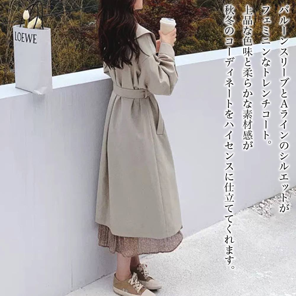 トレンチコート レディース ミディアムトレンチコート 30代 スプリングコート ダッフルコート ロング丈 ロング ステンカラーコート 秋 コーデ コート 冬 モッズコート 40代 ロングコート コット