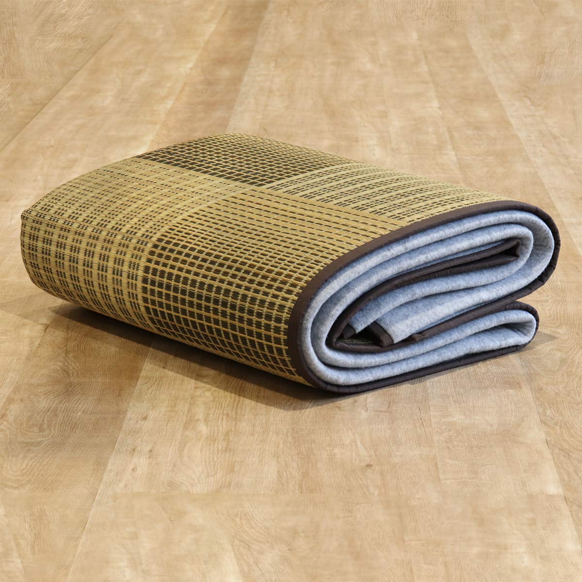 ラグ 240x240cm ラグマット 市松模様のふっくらい草ラグ クレパス ラグ 240x240cm ラグマット 市松模様のふっくらい草ラグ クレパス