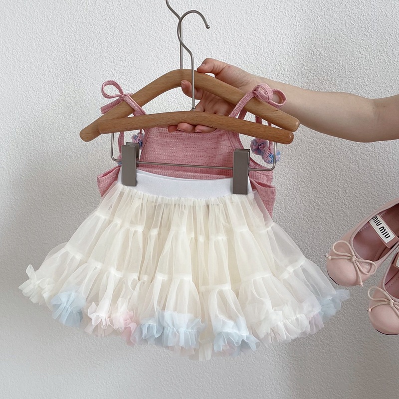 子供服24 夏用キャミソール ベビー 女の子 薄手スタイル スイートチュチュスカート 2点セット 子供服24 夏用キャミソール ベビー 女の子 薄手スタイル スイートチュチュスカート 2点セット