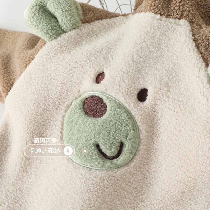 ベビー綿入りジャケット男の子用豪華なベルベットジャケット冬服秋冬子供用綿入りジャケット女の子用ベビーウォームトップ