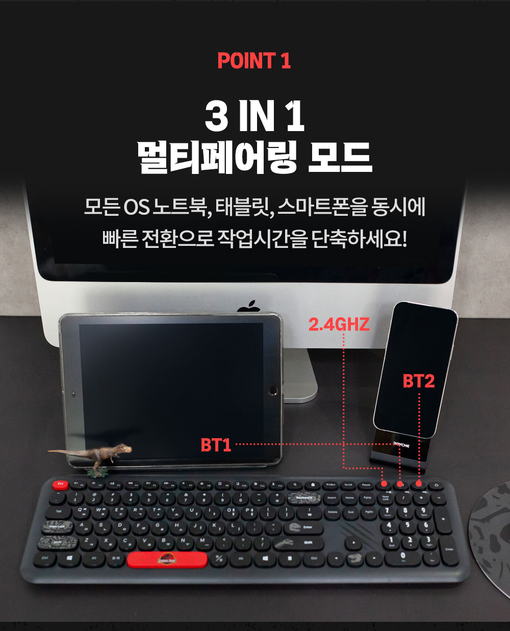 ジュアラシックパーク ワイヤレスキーボード 韓国人気 ジュアラシックパーク ワイヤレスキーボード 韓国人気 おしゃれ