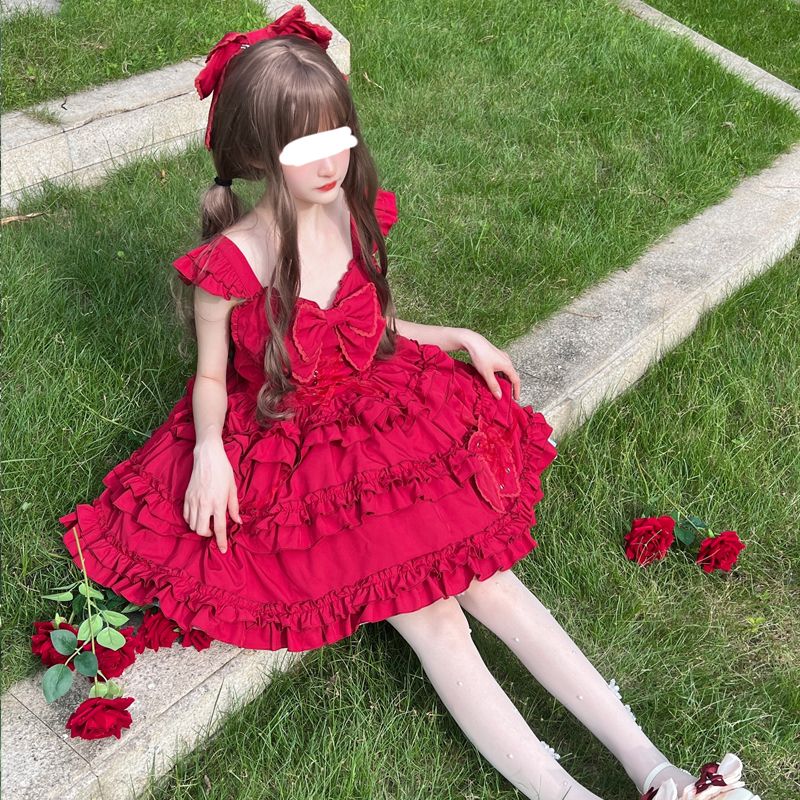 スナイパーガール ロリータドレス サスペンダー Jskドレス 女性 スナイパーガール ロリータドレス サスペンダー Jskドレス 女性
