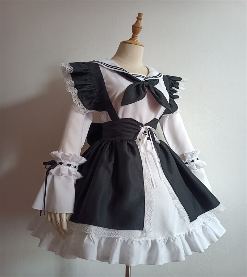 【24H時間限定特壳】韓国セーラーユニフォーム超萌えメイド服レディースコスプレコスチューム长袖メイド服 【24H時間限定特壳】韓国セーラーユニフォーム超萌えメイド服レディースコスプレコスチューム长袖メイド服