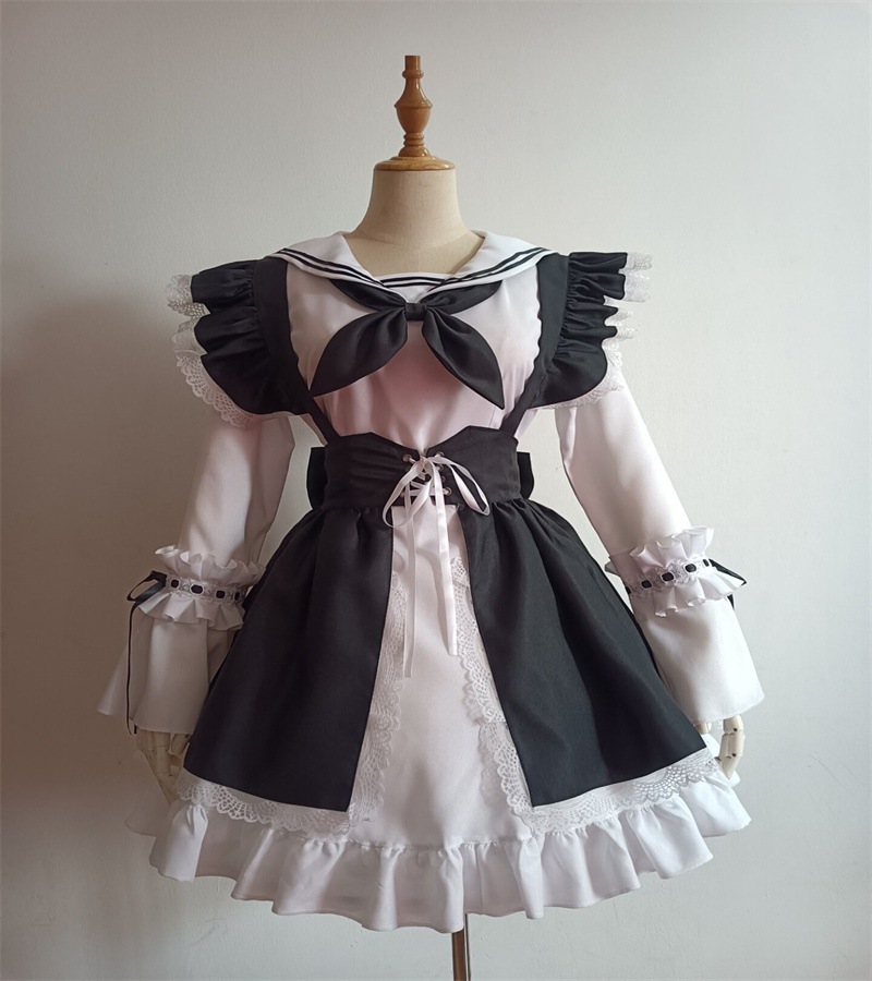 【24H時間限定特壳】韓国セーラーユニフォーム超萌えメイド服レディースコスプレコスチューム长袖メイド服 【24H時間限定特壳】韓国セーラーユニフォーム超萌えメイド服レディースコスプレコスチューム长袖メイド服