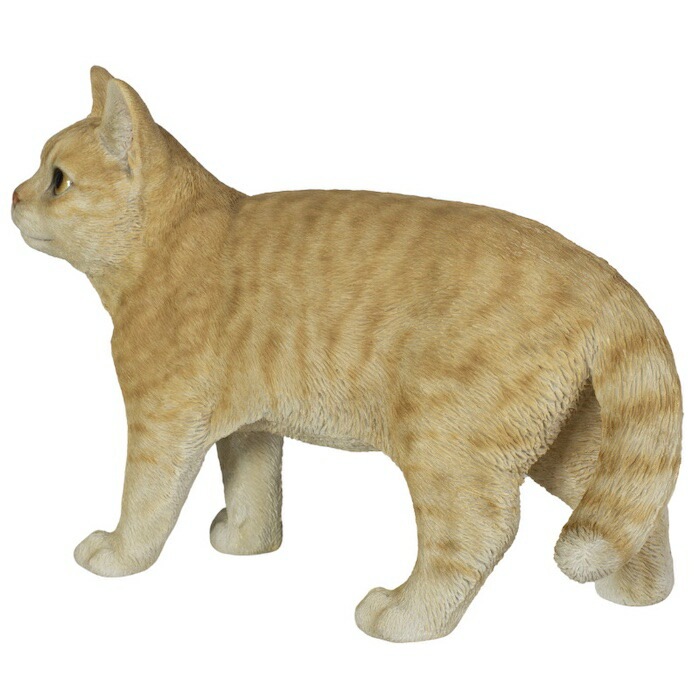 置物 歩くダークビスケットとら猫 大 ネコ 高さ23.5cm woobia ウービア 大きい かわいい おしゃれ ガーデン インテリア オブジェ 巨大 可愛い プレゼント 北欧 玄関 雑貨 動物 モダ