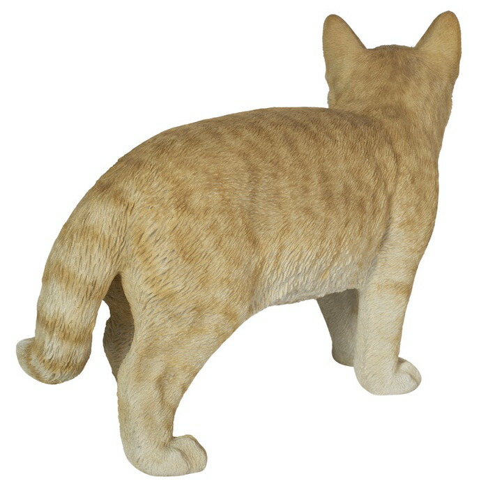 置物 歩くダークビスケットとら猫 大 ネコ 高さ23.5cm woobia ウービア 大きい かわいい おしゃれ ガーデン インテリア オブジェ 巨大 可愛い プレゼント 北欧 玄関 雑貨 動物 モダ