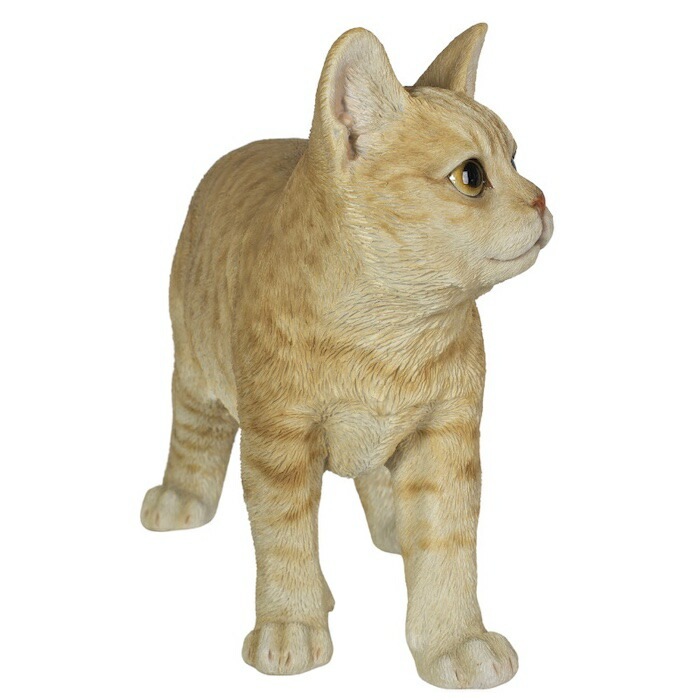 置物 歩くダークビスケットとら猫 大 ネコ 高さ23.5cm woobia ウービア 大きい かわいい おしゃれ ガーデン インテリア オブジェ 巨大 可愛い プレゼント 北欧 玄関 雑貨 動物 モダ