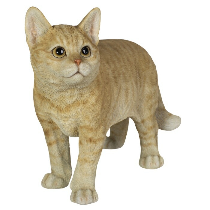 置物 歩くダークビスケットとら猫 大 ネコ 高さ23.5cm woobia ウービア 大きい かわいい おしゃれ ガーデン インテリア オブジェ 巨大 可愛い プレゼント 北欧 玄関 雑貨 動物 モダ