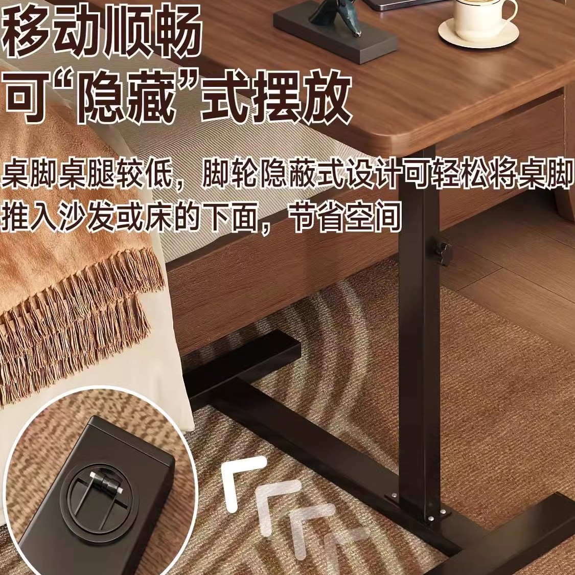 ベッドサイドテーブル可動式リフトコンピューターデスクベッドルーム折りたたみデスクシンプルな学生ライティングデスク ベッドサイドテーブル可動式リフトコンピューターデスクベッドルーム折りたたみデスクシンプルな学生ライティングデスク