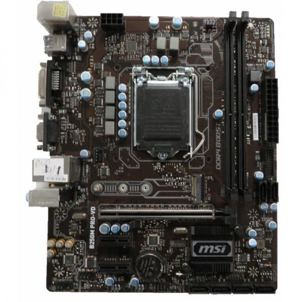 MSI B250M PRO-VD LGA 1151 Intel B250 SATA 6Gb/s USB 3.1 Micro ATX Intel Motherboard MSI B250M PRO-VD LGA 1151 Intel B250 SATA 6Gb/s USB 3.1 Micro ATX Intel Motherboard
