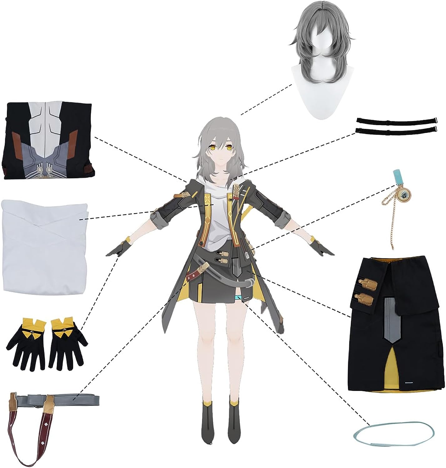 コスプレ衣崩壊スターレイルコスプレ女性開拓星ウィッグ付きイベントパーティー変演出服クリスマスパーティー コスプレ衣崩壊スターレイルコスプレ女性開拓星ウィッグ付きイベントパーティー変演出服クリスマスパーティー