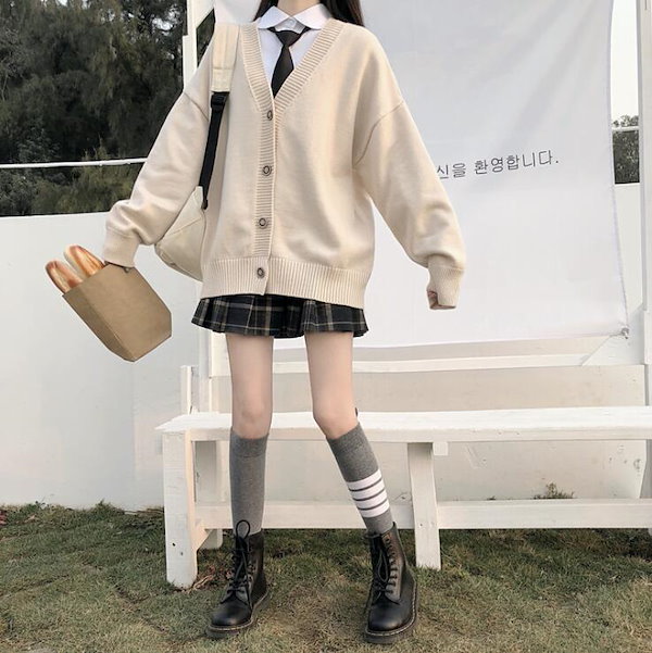 Qoo10] 女子高生制服コスプレカーディガンセーター