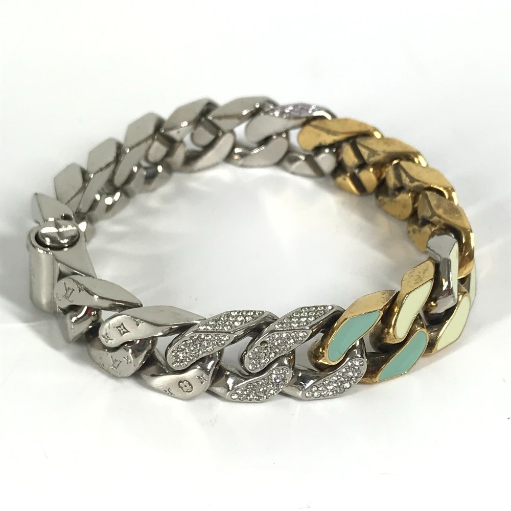 ブレスレット MP2635 ブラスレソーピーチェーン LVロゴ アクセサリー ラインストーン メタル シルバー ブレスレット MP2635 ブラスレソーピーチェーン LVロゴ アクセサリー ラインストーン メタル シルバー