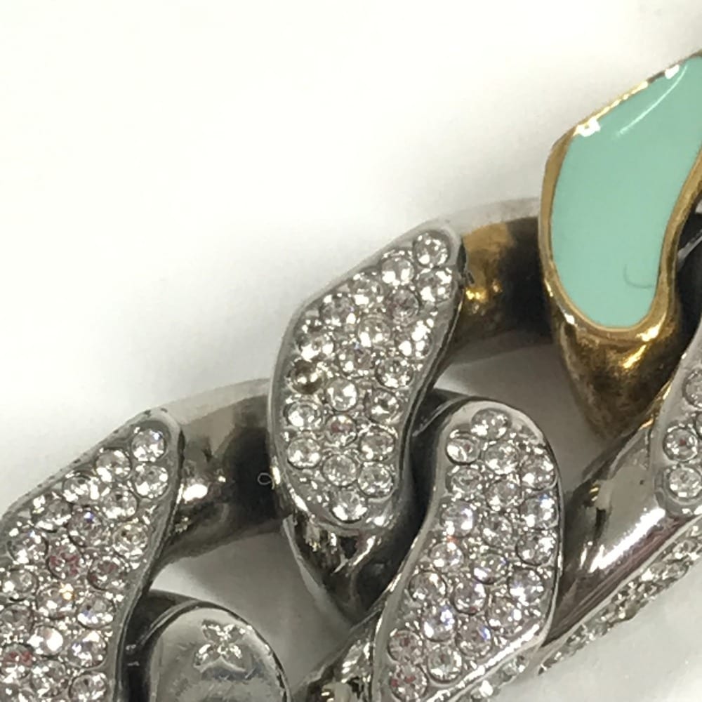 ブレスレット MP2635 ブラスレソーピーチェーン LVロゴ アクセサリー ラインストーン メタル シルバー ブレスレット MP2635 ブラスレソーピーチェーン LVロゴ アクセサリー ラインストーン メタル シルバー