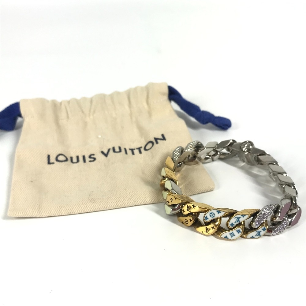 ブレスレット MP2635 ブラスレソーピーチェーン LVロゴ アクセサリー ラインストーン メタル シルバー ブレスレット MP2635 ブラスレソーピーチェーン LVロゴ アクセサリー ラインストーン メタル シルバー