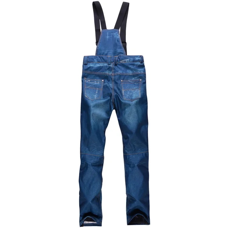 メンズ防風デニムスキーパンツサスペンダー暖かいスノーボードパンツスノーボードスタイル防水 メンズ防風デニムスキーパンツサスペンダー暖かいスノーボードパンツスノーボードスタイル防水
