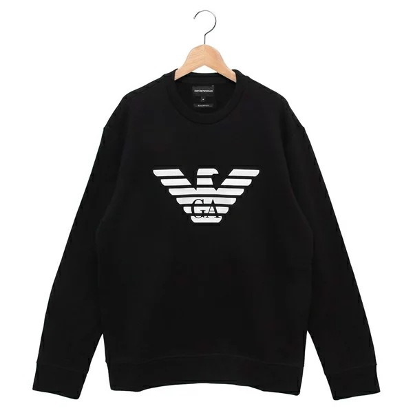 スウェット イーグルモチーフ ブラック メンズ EMPORIO ARMANI 8N1MR6 1JRIZ F008 スウェット イーグルモチーフ ブラック メンズ EMPORIO ARMANI 8N1MR6 1JRIZ F008