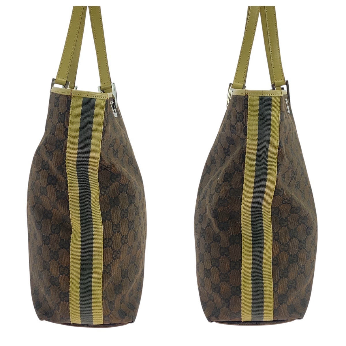 ブラウン マルチカラー シルバー金具 GGキャンバス/レザー 31243 トートバッグ ショルダーバッグ レディース 503904