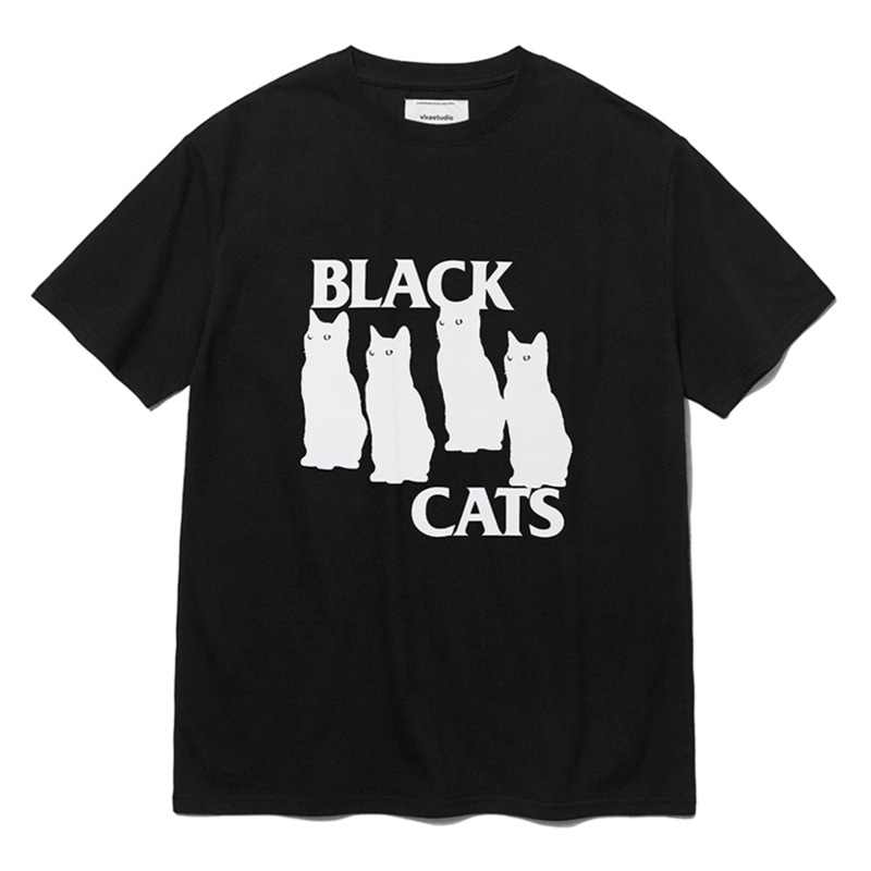 SEVENTEEN JUN着用 BLACK CAT TEE 半袖Tシャツ