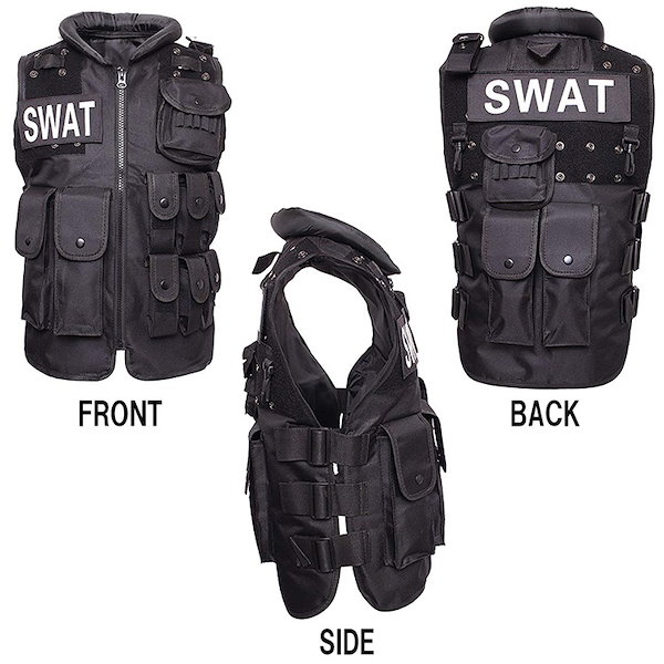 【良品】SWAT ポリス 衣装 コスチューム ベスト ハロウィン 男女兼用