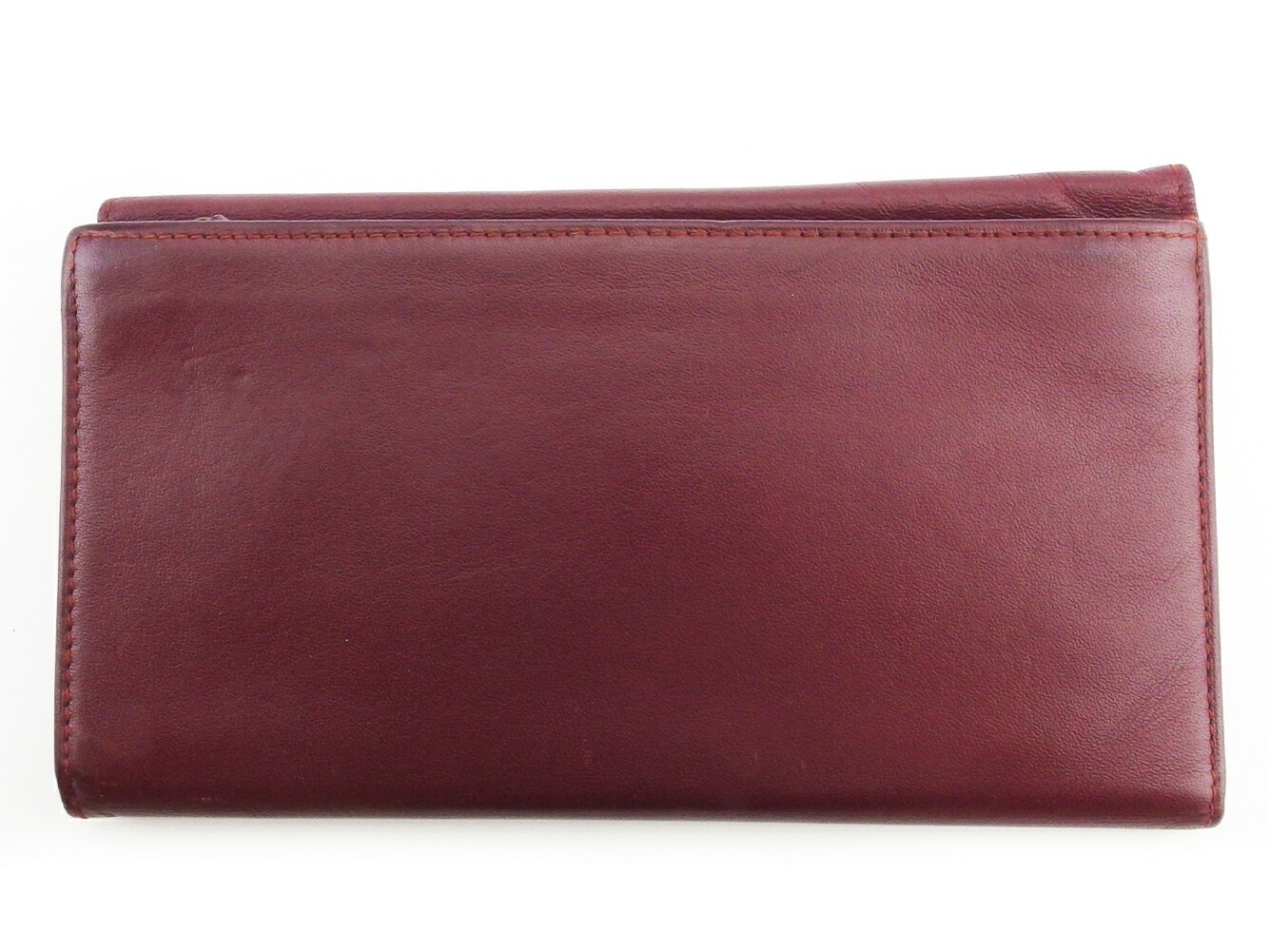 長財布 ファスナー付き 財布 マストライン レディース メンズ ボルドー ゴールド 中古