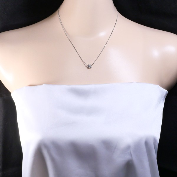 PT850 プラチナ ネックレス ダイヤ ジュエリー 中古 PT850 プラチナ ネックレス ダイヤ ジュエリー 中古