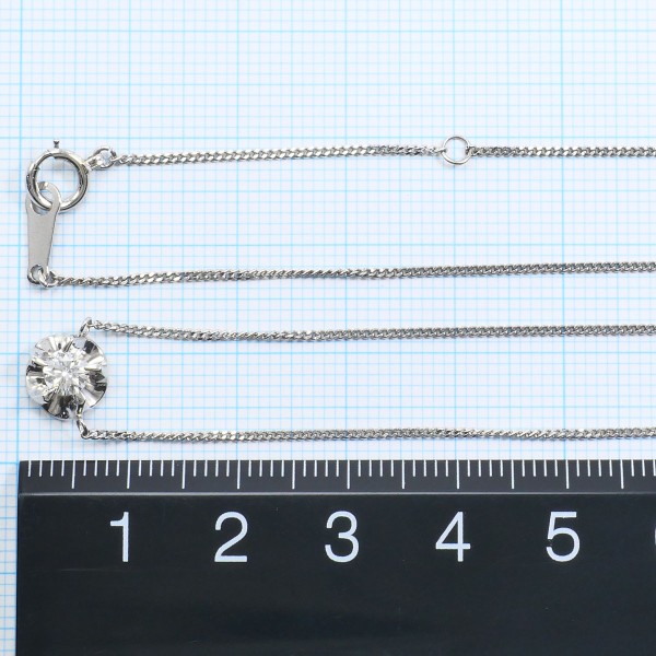 PT850 プラチナ ネックレス ダイヤ ジュエリー 中古 PT850 プラチナ ネックレス ダイヤ ジュエリー 中古