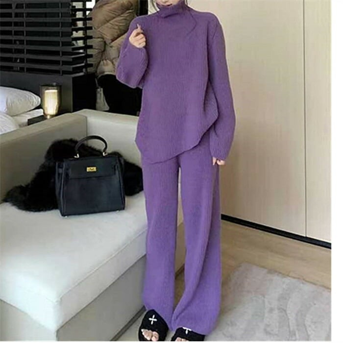 セットアップ 秋冬 レディース パンツ きれいめ ニット 2点セット セーター パンツ ワイドパンツ 上下セット パンツスーツ パンツセット スーツ 重ね着 トップス 暖か 防寒 長袖 ズボン体型カバ セットアップ 秋冬 レディース パンツ きれいめ ニット 2点セット セーター パンツ ワイドパンツ 上下セット パンツスーツ パンツセット スーツ 重ね着 トップス 暖か 防寒 長袖 ズボン体型カバ