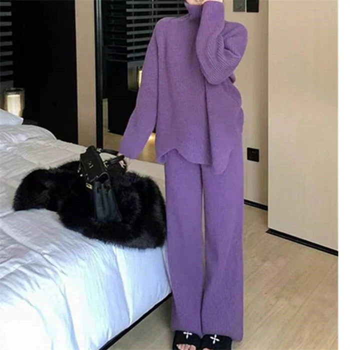 セットアップ 秋冬 レディース パンツ きれいめ ニット 2点セット セーター パンツ ワイドパンツ 上下セット パンツスーツ パンツセット スーツ 重ね着 トップス 暖か 防寒 長袖 ズボン体型カバ セットアップ 秋冬 レディース パンツ きれいめ ニット 2点セット セーター パンツ ワイドパンツ 上下セット パンツスーツ パンツセット スーツ 重ね着 トップス 暖か 防寒 長袖 ズボン体型カバ