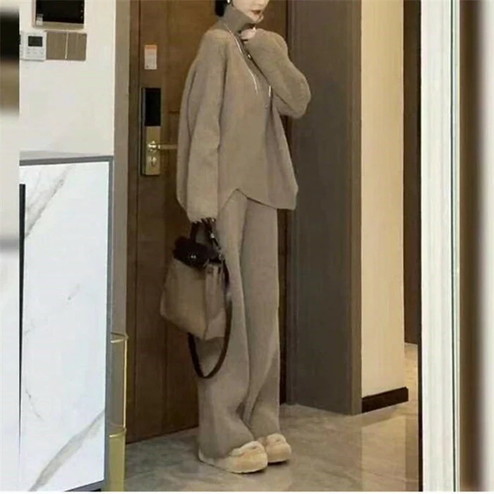 セットアップ 秋冬 レディース パンツ きれいめ ニット 2点セット セーター パンツ ワイドパンツ 上下セット パンツスーツ パンツセット スーツ 重ね着 トップス 暖か 防寒 長袖 ズボン体型カバ セットアップ 秋冬 レディース パンツ きれいめ ニット 2点セット セーター パンツ ワイドパンツ 上下セット パンツスーツ パンツセット スーツ 重ね着 トップス 暖か 防寒 長袖 ズボン体型カバ