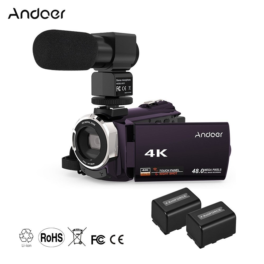 Andoer 4K 1080P 48MP... : カメラ 在庫大人気