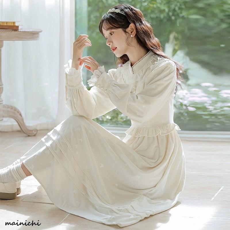 チャイナ風 ワンピース レディース チャイナ チャイナドレス チャイナボタン チャイナ服 中国風 衣装 長袖 赤 レッド 漢服 秋 大きい