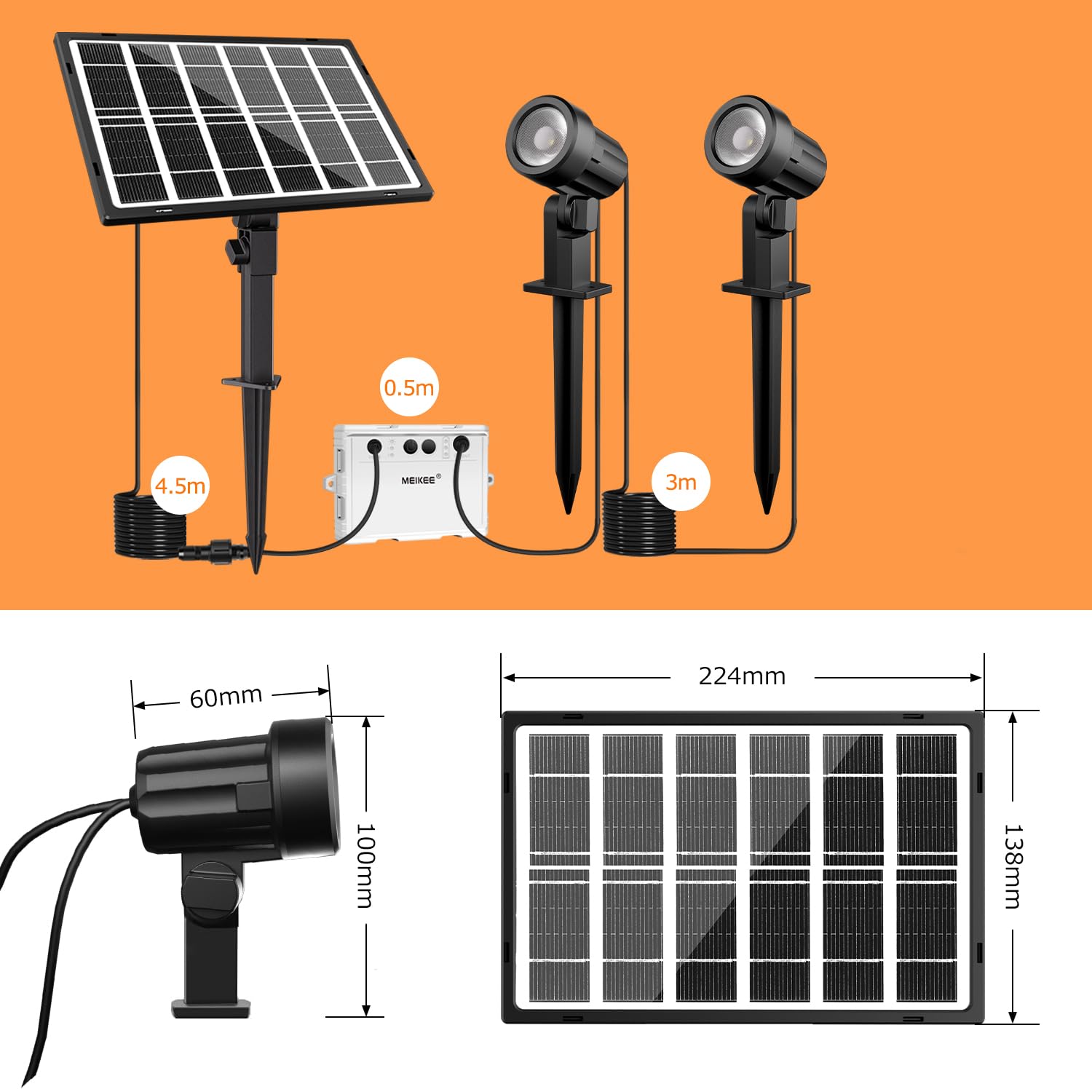 MEIKEE 改良版ソーラー ガーデンライト ソーラーライト 屋外 【リモコン付き】スポットライト電球色 昼白色 昼光色 3色切替 3段階調光 IP66防水 3000mAH 200LM*2 明暗センサ MEIKEE 改良版ソーラー ガーデンライト ソーラーライト 屋外 【リモコン付き】スポットライト電球色 昼白色 昼光色 3色切替 3段階調光 IP66防水 3000mAH 200LM*2 明暗センサ