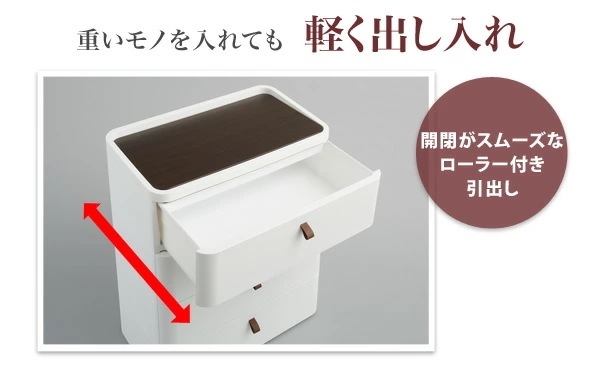 チェスト 幅72.5 ロイヤルドロア― 5段 RD-725WH/DBR アースホワイト