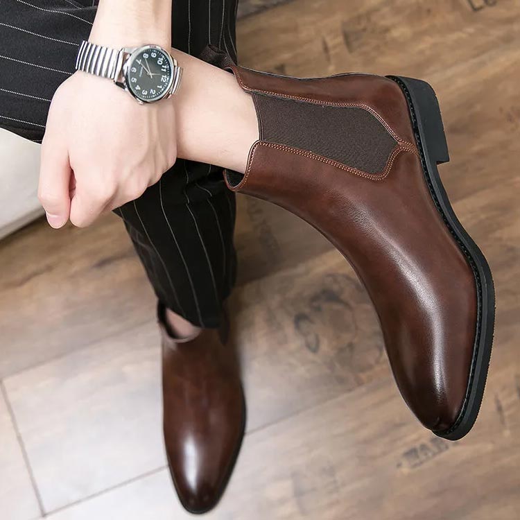 サイドゴアブーツメンズブーツサイドゴアチェルシーブーツショートブーツ黒ブラックブラウンカジュアル革靴メンズシューズシンプル靴フェイクレザー