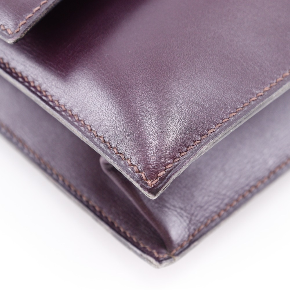 ファコ ヴィンテージ クラッチバッグ ボックスカーフ ボルドー I レディース 中古品 ファコ ヴィンテージ クラッチバッグ ボックスカーフ ボルドー I レディース 中古品