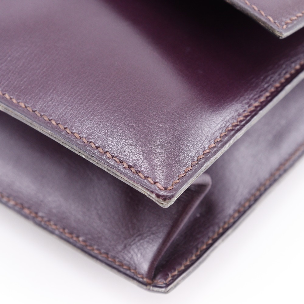 ファコ ヴィンテージ クラッチバッグ ボックスカーフ ボルドー I レディース 中古品 ファコ ヴィンテージ クラッチバッグ ボックスカーフ ボルドー I レディース 中古品